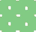 Sheep pixel art pattern seamless. ewe 8 bit background. pixelated Vector texture