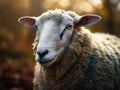 Sheep portrait created with Generative AI technology