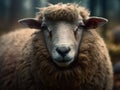 Sheep portrait created with Generative AI technology
