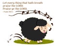 Sheep praise the Lord - Bible words