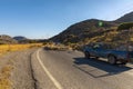 Sheep grazing. Sheep on the road. Crete, Greece. Royalty Free Stock Photo