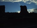 Sheep rock's silhouette