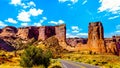 Sheep Rock, a Sandstone Formation along the Arches Scenic Drive in Arches National Park