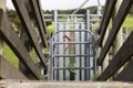 Sheep Run Gate Locked Ready For Next Use Of The Season Royalty Free Stock Photo