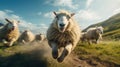 Sheep Running In 8k Resolution: A Pop-culture-infused Visual Delight