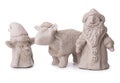 Sheep, Santa Claus, elf toy clay Royalty Free Stock Photo