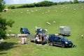 Sheep shearing in Sussex, United kingdom