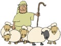 Sheep And Shepherd