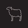 Sheep sketch icon. Royalty Free Stock Photo