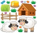 Sheep theme collection 1 Royalty Free Stock Photo