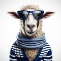 Funny Sheep With Sunglasses: Modern Pop Culture Artwork
