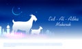 sheep wishing Eid ul Adha Happy Bakra Id holy festival of Islam Muslim