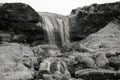 Sheep's Waterfall Iceland in Infrared Royalty Free Stock Photo