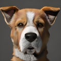 Sheepdog herding watchdog, portrait of head of an intelligent dog