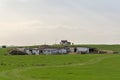 A sheepfold atop of the hill in Transylvania Royalty Free Stock Photo