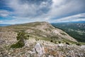 A view towards Mrgar, a sheepfold in a shape of flower, in the karst landscape above Baska, Island of Krk, Croatia