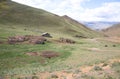 Sheepfold and shepherd's hut Royalty Free Stock Photo