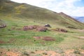 Sheepfold and shepherd's hut Royalty Free Stock Photo