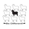 Sheeps in vector format for T-shirt design