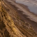 Sheer cliff secluding the shore of Blacks Beach