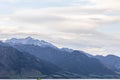 Sheer cliffs by the Hawea lake. New Zealand, South Island Royalty Free Stock Photo