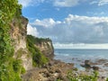 The sheer cliffs of the southern coast of Bali Royalty Free Stock Photo