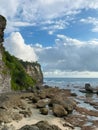 The sheer cliffs of the southern coast of Bali Royalty Free Stock Photo