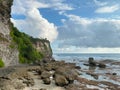 The sheer cliffs of the southern coast of Bali Royalty Free Stock Photo