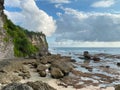 The sheer cliffs of the southern coast of Bali Royalty Free Stock Photo