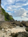 The sheer cliffs of the southern coast of Bali Royalty Free Stock Photo