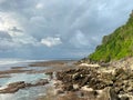 The sheer cliffs of the southern coast of Bali Royalty Free Stock Photo