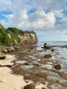 The sheer cliffs of the southern coast of Bali Royalty Free Stock Photo