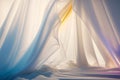 Sheer tulle color light silk curtain drape veil