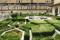 Sheesh Mahal garden in Amber fort. Jaipur, India