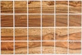 Sheesham sisu wood tile with 24 squares in rectangular form