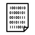 Sheet With Binary Code Icon Royalty Free Stock Photo