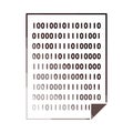Sheet With Binary Code Icon Royalty Free Stock Photo