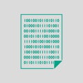 Sheet With Binary Code Icon Royalty Free Stock Photo