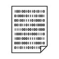 Sheet With Binary Code Icon Royalty Free Stock Photo