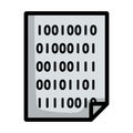 Sheet With Binary Code Icon Royalty Free Stock Photo