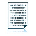 Sheet With Binary Code Icon Royalty Free Stock Photo