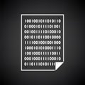 Sheet With Binary Code Icon Royalty Free Stock Photo