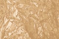 Sheet of Brown Thin Crumpled Craft Paper Background Royalty Free Stock Photo