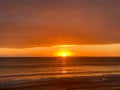 Sheet of dark cloud and sunset over the Isle of Wight Royalty Free Stock Photo