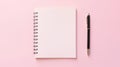 White business education blank notepad copy notebook space office note background paper empty page Royalty Free Stock Photo