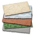 Sheet features irregular, deckle edges resembling handmade paper, indicating Royalty Free Stock Photo