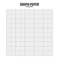 Sheet of graph paper with grid. Millimeter paper texture, geometric pattern. Gray lined blank for drawing, studying Royalty Free Stock Photo