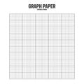 Sheet of graph paper with grid. Millimeter paper texture, geometric pattern. Gray lined blank for drawing, studying