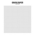 Sheet of graph paper with grid. Millimeter paper texture, geometric pattern. Gray lined blank for drawing, studying