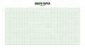 Sheet of graph paper with grid. Millimeter paper texture, geometric pattern. Green lined blank for drawing, studying Royalty Free Stock Photo